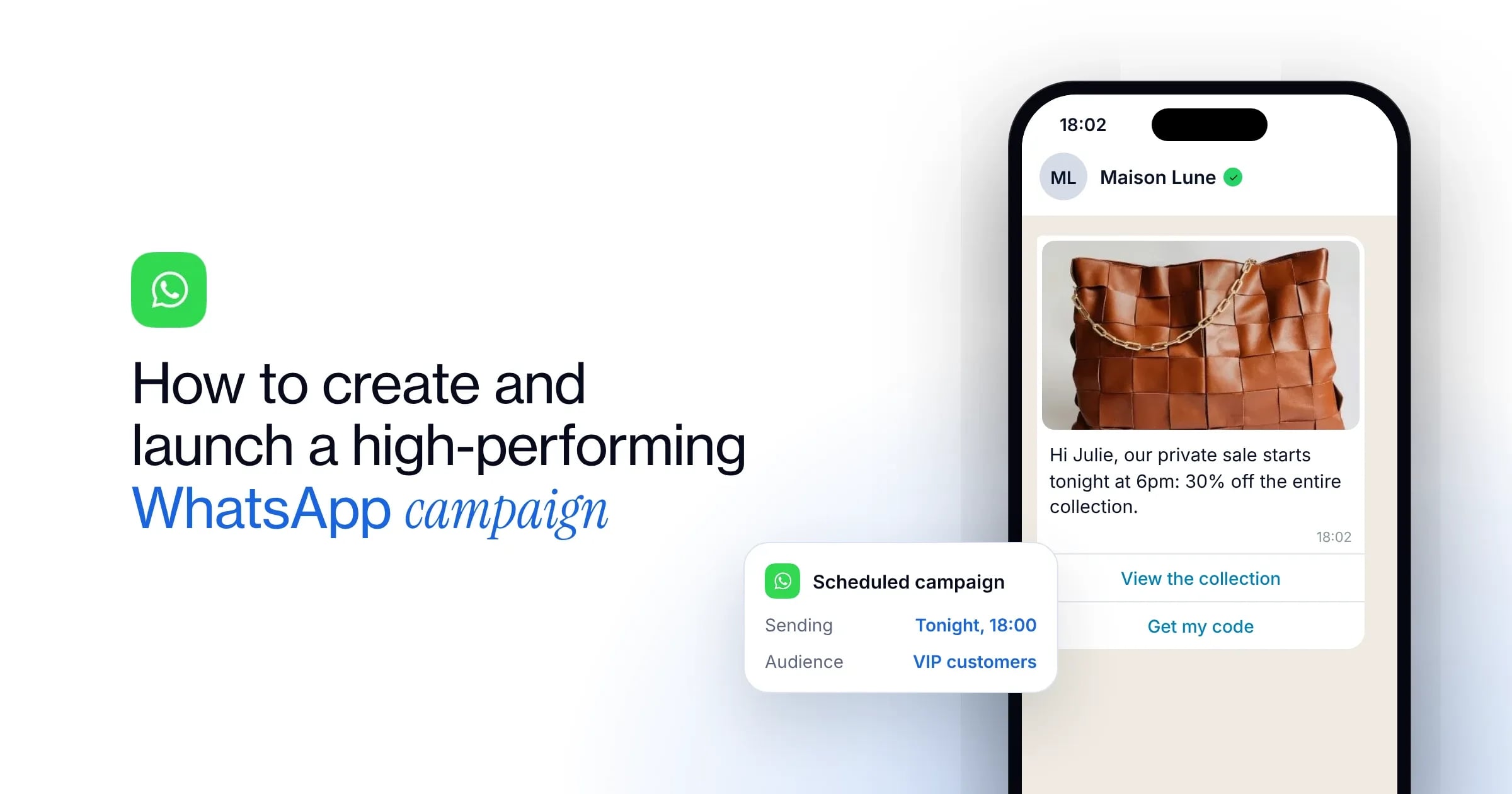WhatsApp campaign: how to create and launch one, and a private sale campaign scheduled for VIP customers